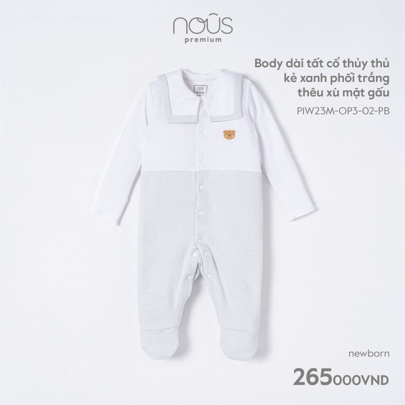 Bộ body sơ sinh cho bé trai, bé gái Nous