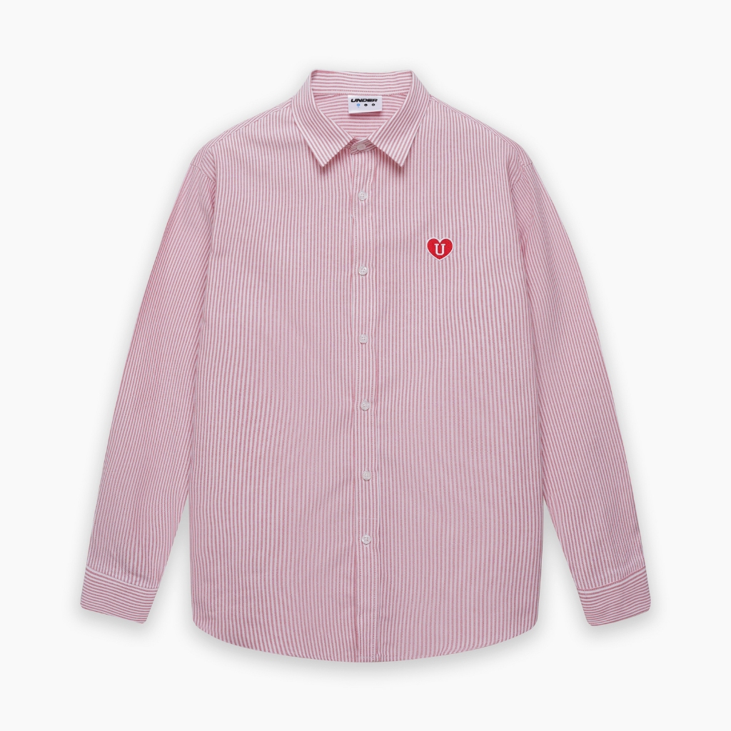 Áo sơ mi UNDER Mini Heart Logo Oxford Shirt  - USH001