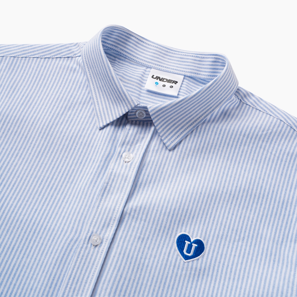 Áo sơ mi UNDER Mini Heart Logo Oxford Shirt  - USH001