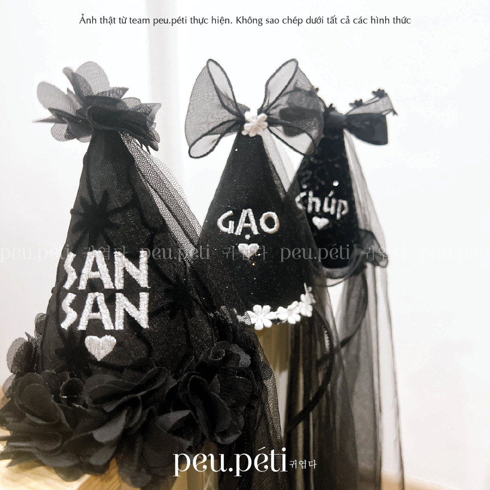 THÊU TÊN nón chóp phong cách halloween - by Peu.peti