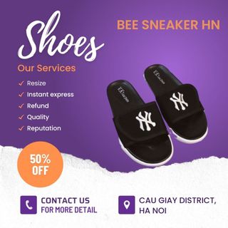 [FULL BOX]☀️ Dép Quai Ngang Unisex NY 💦 Dép Thời Trang Nam Nữ MB NY White Đế Đúc