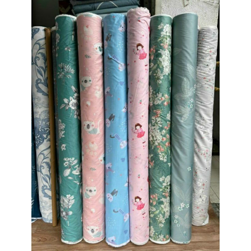 Vải cotton lụa Hàn Quốc chuyên may ga giường, mền, vỏ gối, trang trí mẫu dành cho bé trai, bé gái