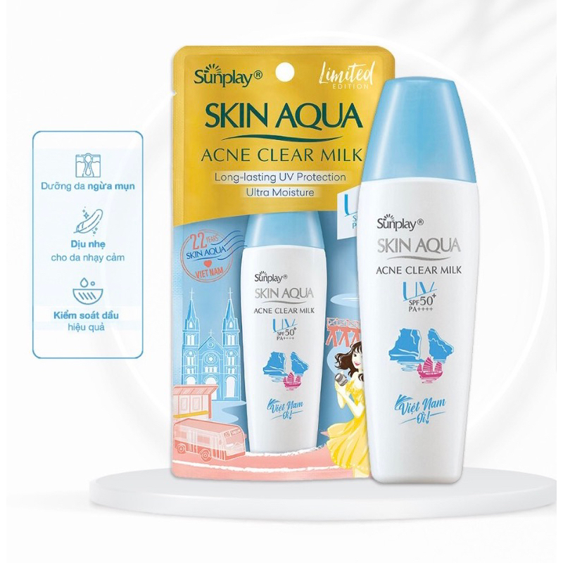 Chính Hãng-Chống Nắng Sunplay Skin Aqua Dưỡng Trắng Da,Ngừa Mụn, Dưỡng Ẩm SPF 50+ 25-55g