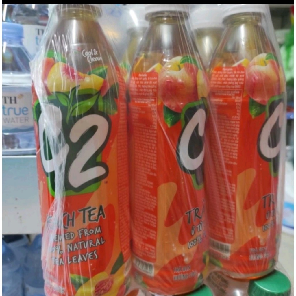 Lốc 6 chai C2 chanh/ đào 450ml