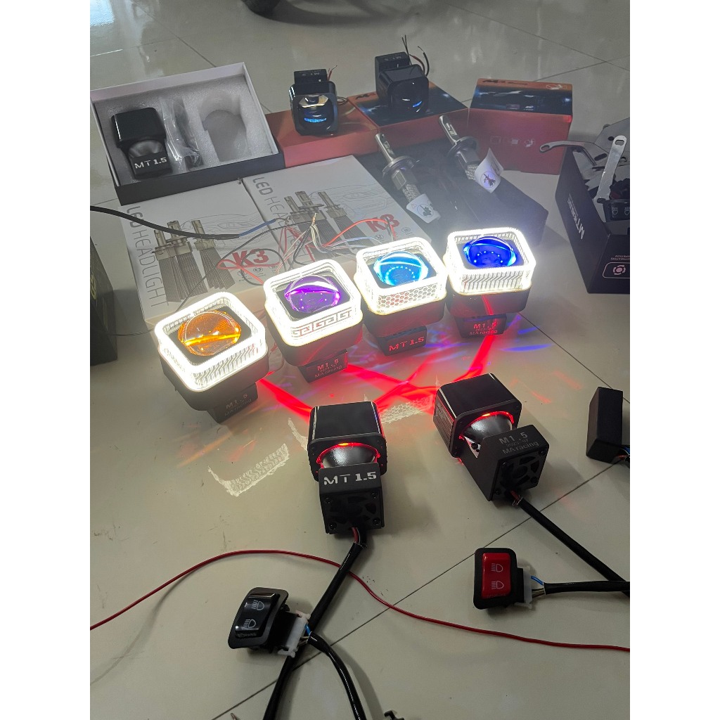 Đèn Bi Cầu Bi Led MT-1.5 48W gắn các xe thông dụng