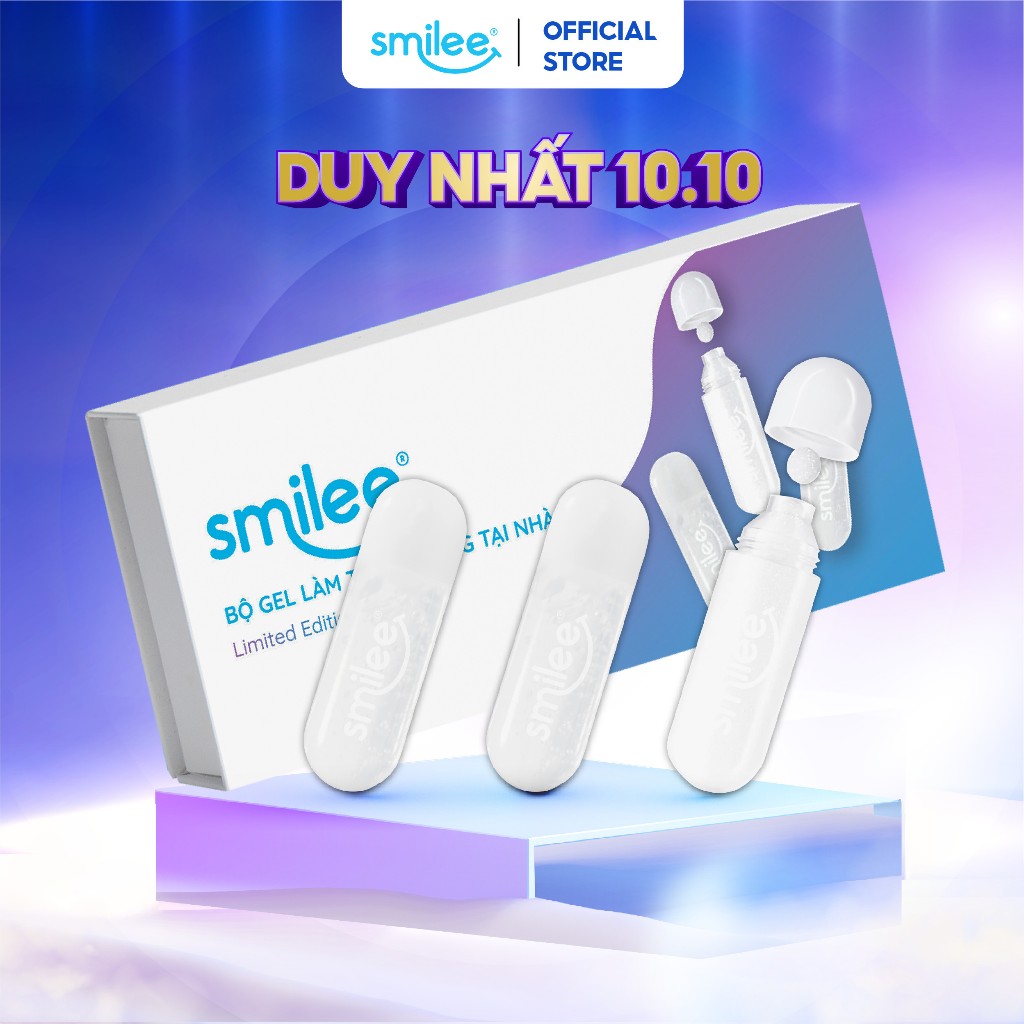 Bộ 3 ống gel Max tẩy trắng răng tiết kiệm Smilee Chính hãng