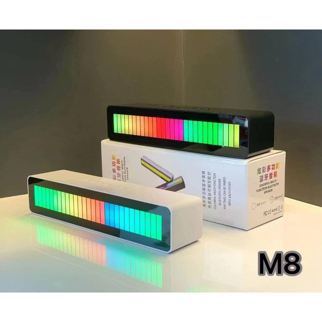 Loa Bluetooth M8 Led Nháy Theo Nhạc Siêu Chất | Pin 2400Mah | Công Suất 5W | Hai Màu Đen & Trắng