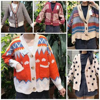 Áo cardigan khoác len 2hand hoạ tiết kiểu