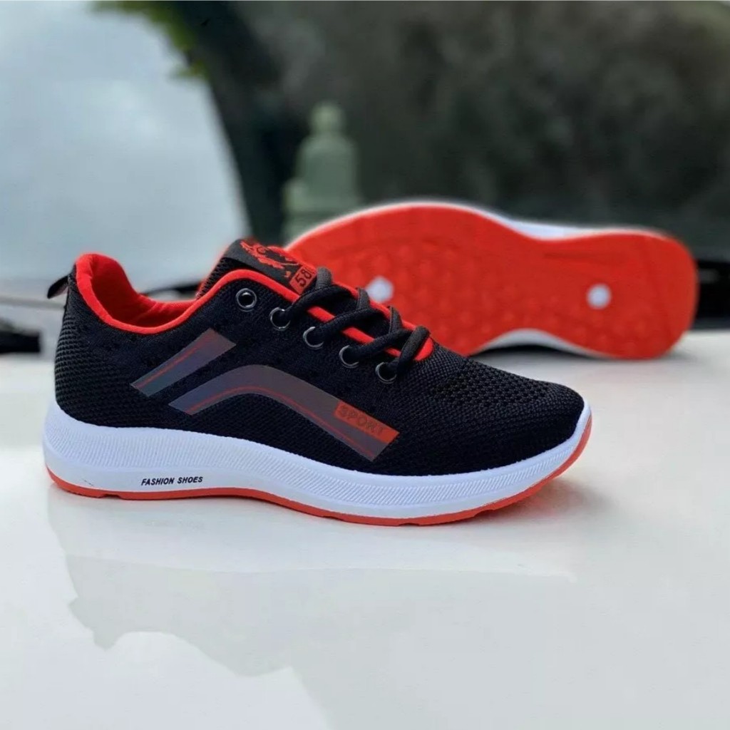 Giày thể thao nữ vạch phản quang, lưới thoáng khí HAPU