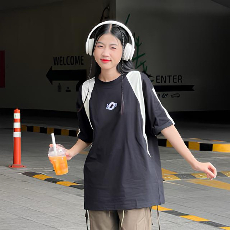 Áo thun Raglan unisex nam nữ form rộng tay lỡ, Áo phông Raglan phối tay Local brand Blokecore Sporty Basic Outerity GTM