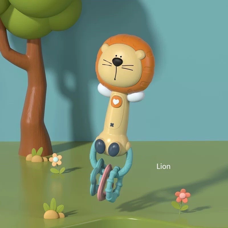 Đồ chơi trẻ em, Xúc xắc xoay 360 độ kiêm gặm nướu phát nhạc, đèn ngủ cực dễ thương cho bé