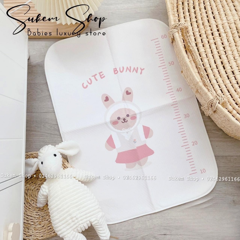 Tấm Lót Chống Thấm 4D Cho Bé Sơ Sinh - Tấm Lót Chống Thấm Phong Cách Hàn Cho Bé