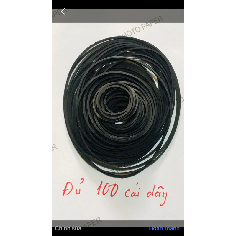 Dây curoa đài các cỡ, gói 65 dây 1 ly vuông