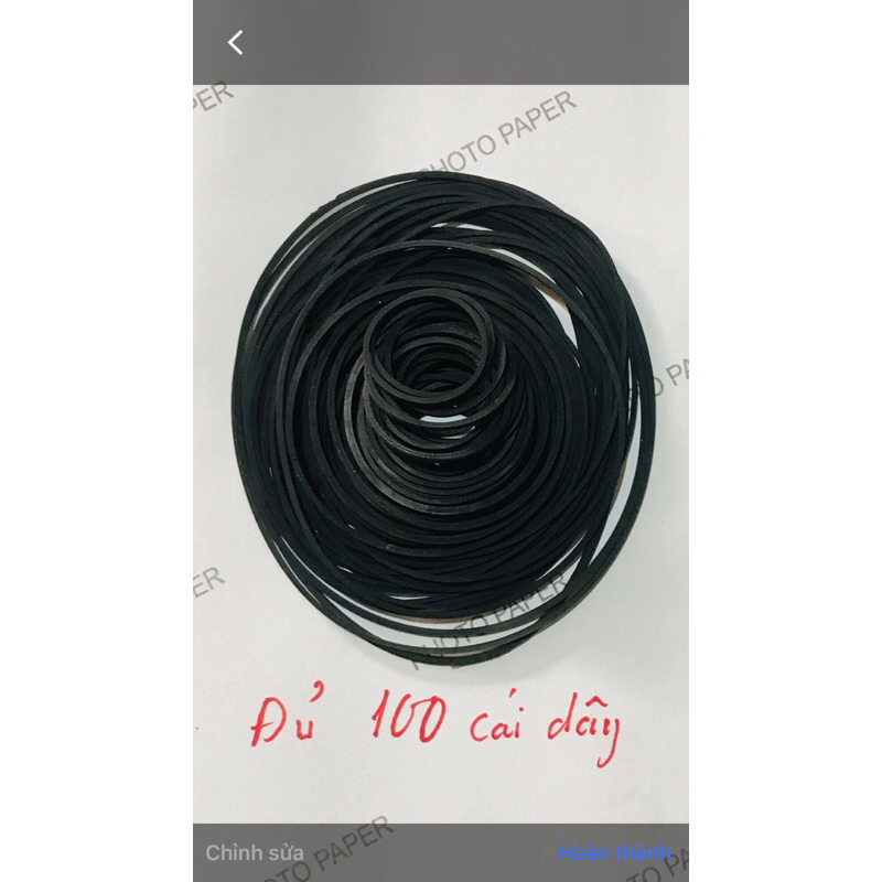 Dây curoa đài các cỡ, gói 65 dây 1 ly vuông