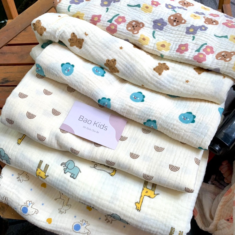 Khăn Tắm + Chăn Muslin siêu mềm siêu thoáng cho bé