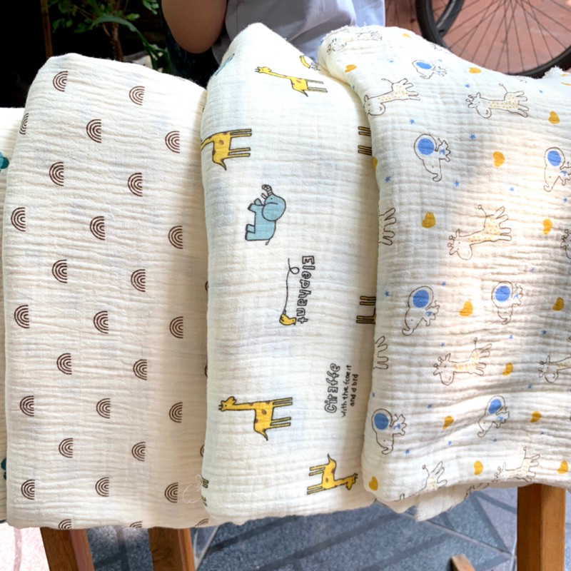 Khăn Tắm + Chăn Muslin siêu mềm siêu thoáng cho bé