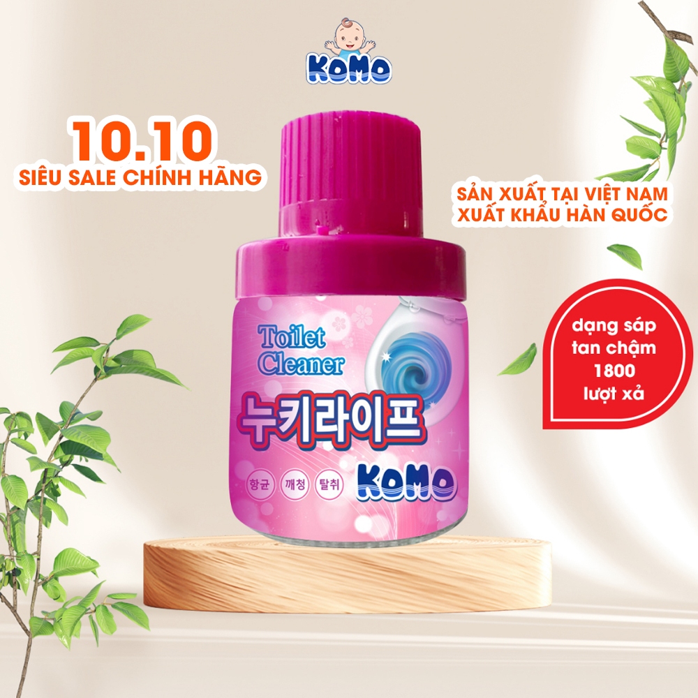 Cốc Thả Bồn Cầu Dạng Sáp Tan Chậm Sử Dụng Tới 1800 Lượt Xả KoMo Toilet Cleaner