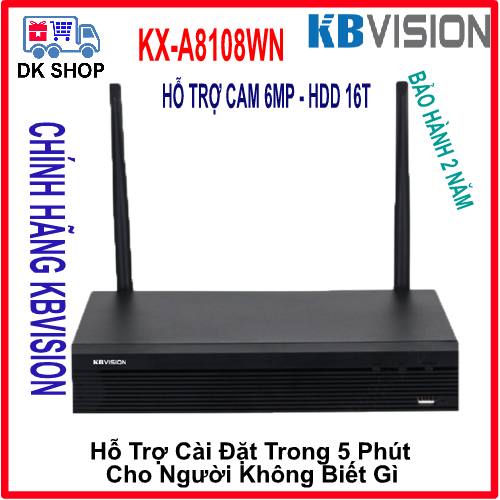 Đầu Ghi Hình Camera IP WiFi Kbvision KX-A8108WN 8 kênh | KX-A8104WN 4 Kênh - Kết Nối Camera WiFi Kbvision - Dahua - Imou
