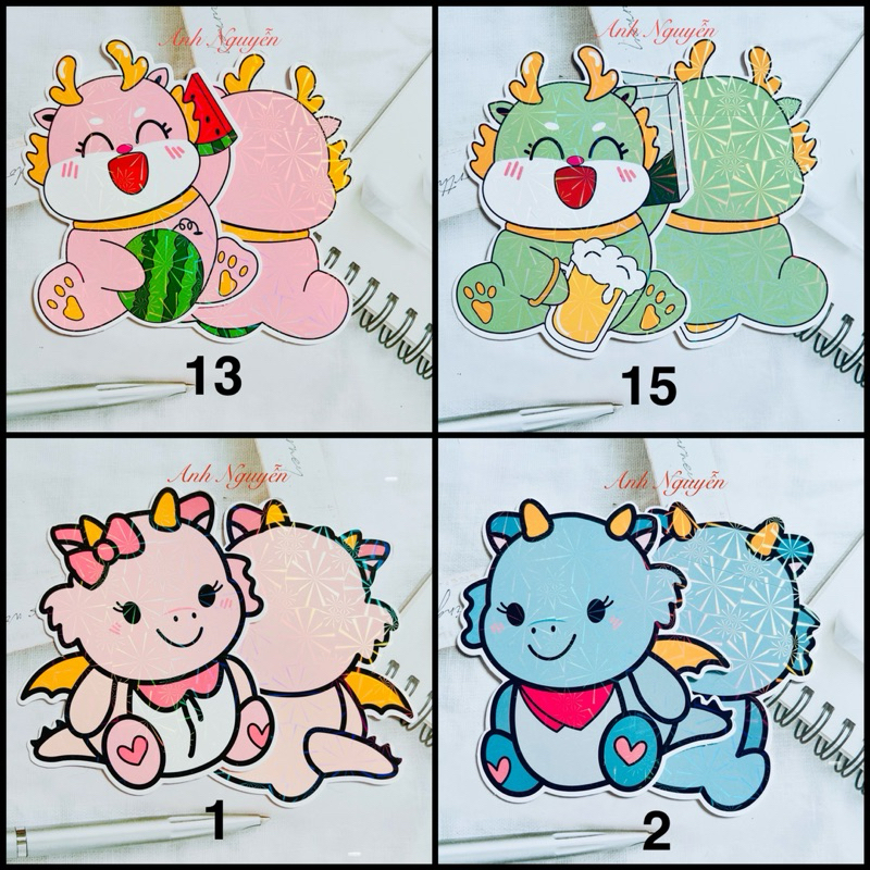 Bao Lì Xì ChiBi Mẫu Mới Hottrend Giấy Bìa Cứng Bóng