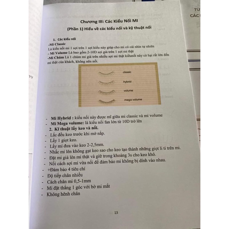 Giáo trình nối mi từ cơ bản đến nâng cao