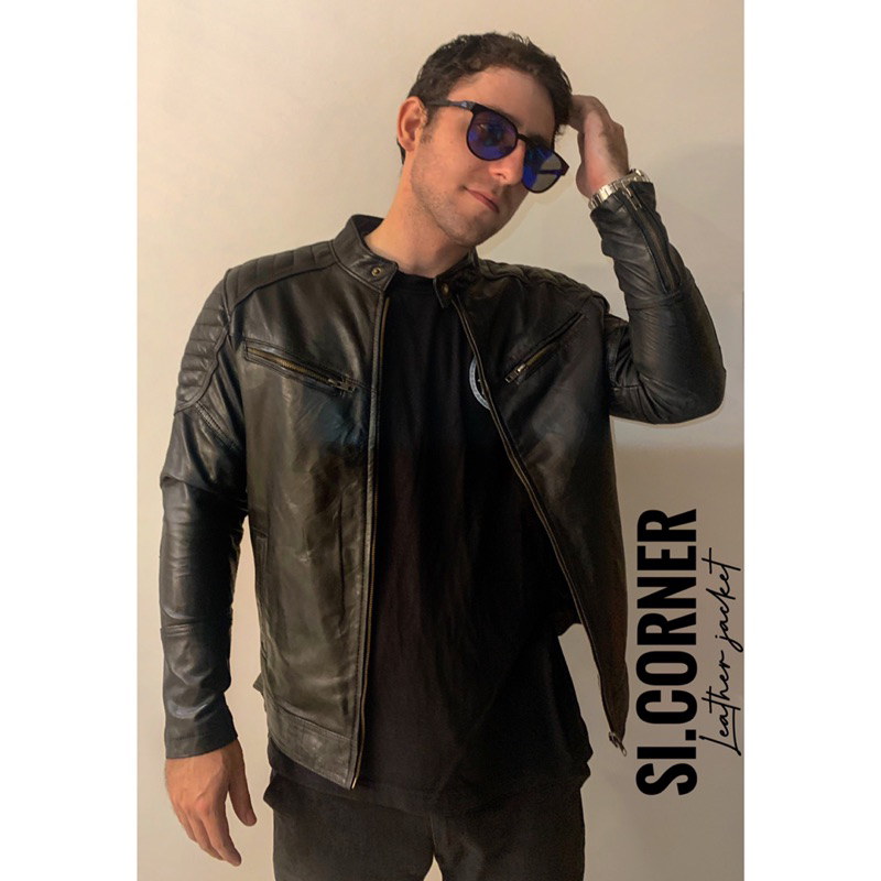 Áo khoác da thật 2hand nam