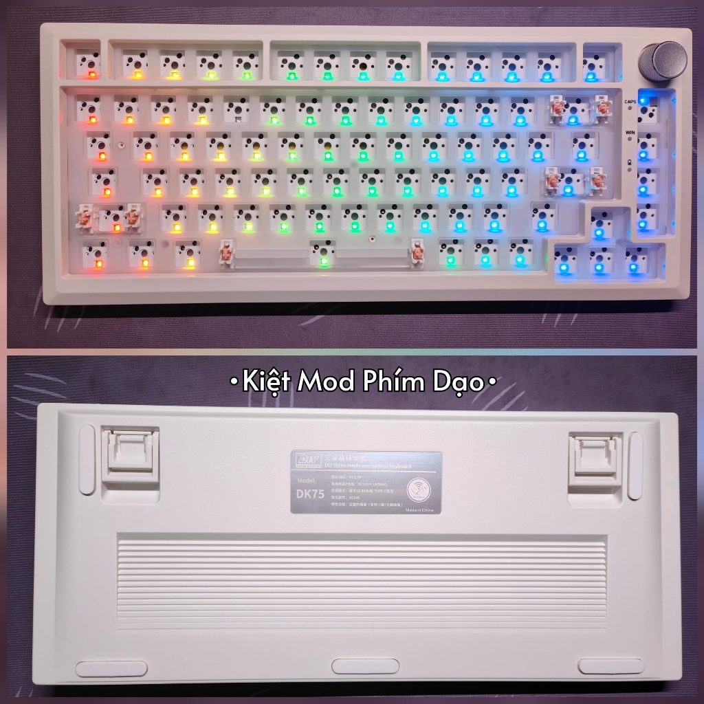 Kit Bàn Phím DK75 | LED RGB | Hot Swap | 3 Modes