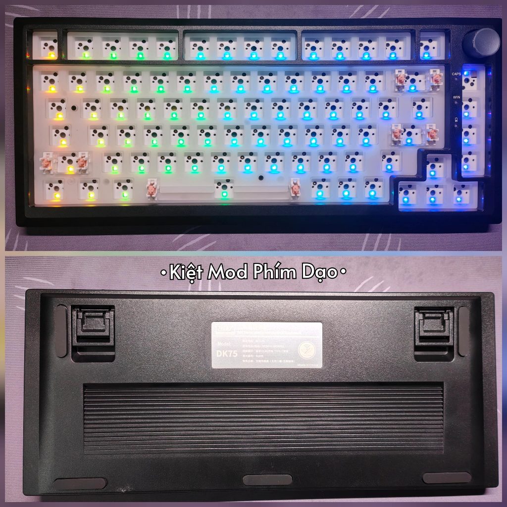 Kit Bàn Phím DK75 | LED RGB | Hot Swap | 3 Modes
