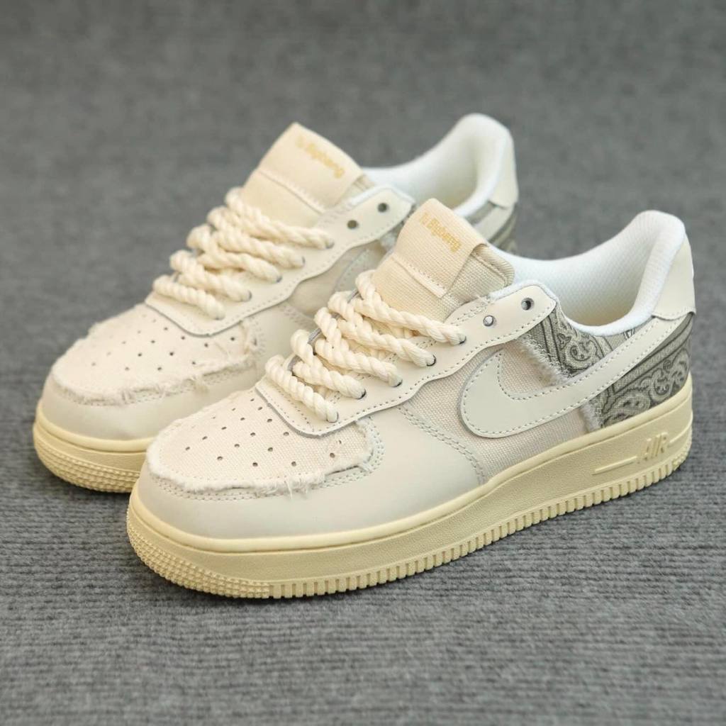 Giày af1 dây thừng nam nữ_nike air force 1 bản cao cấp full box bill