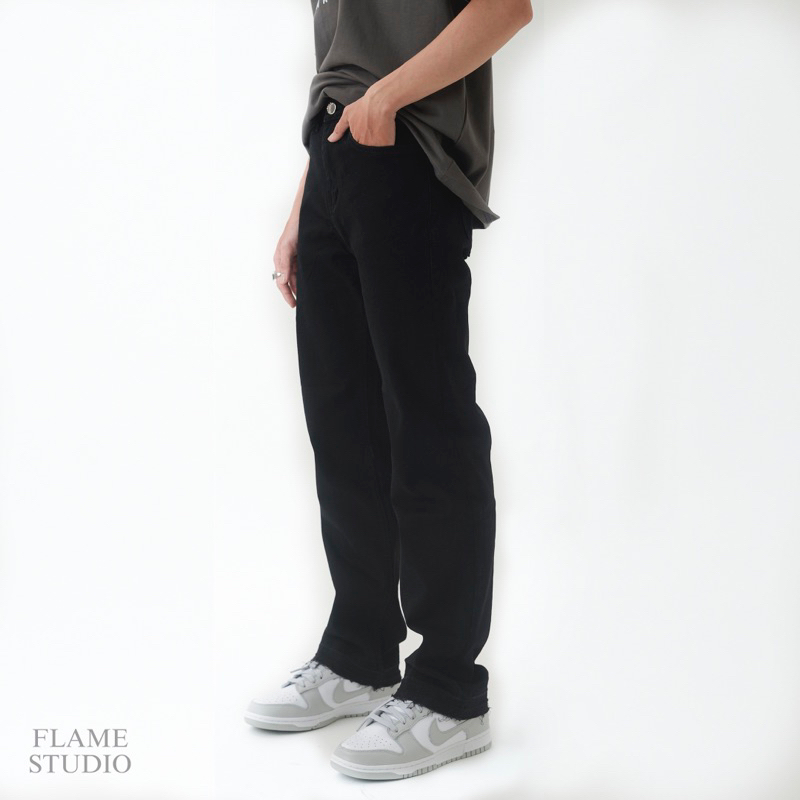 𝗦𝘁𝗿𝗮𝗶𝗴𝗵𝘁 𝗗𝗲𝗻𝗶𝗺 - Quần Jean nam ống suông Xanh, Xám , Đen