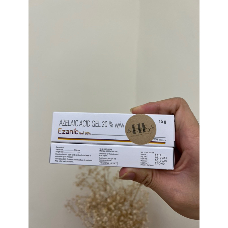 Gel AZELAIC ACID 20% Ezanic giảm mụn mờ thâm sáng da 15g