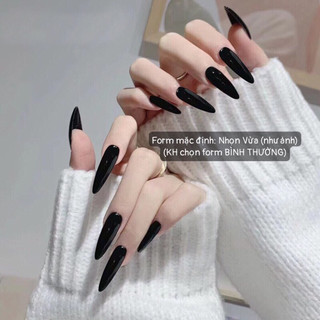 Cicin nailbox / móng úp trơn đen