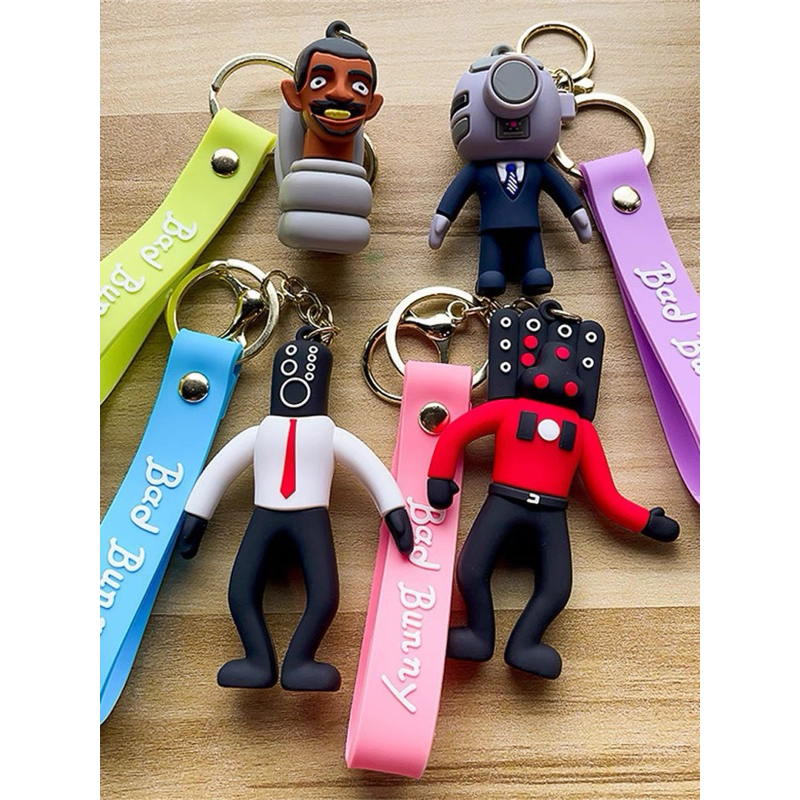 Móc Khoá Skibidi Toilet Nhựa Dẻo Dễ Thương