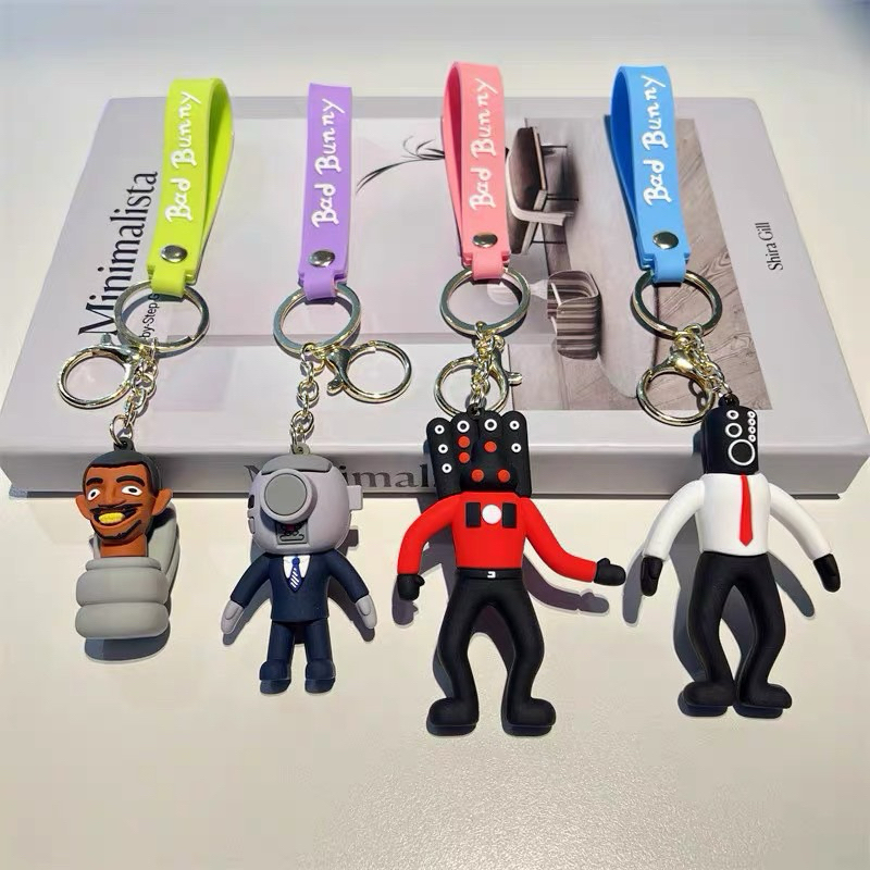 Móc Khoá Skibidi Toilet Nhựa Dẻo Dễ Thương