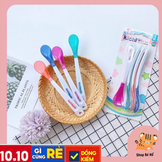 Thìa Ăn Dặm Silicon Báo Nóng Kichilachi, Munchkin Shopbeho
