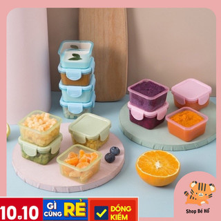 (Ảnh thật tự chụp) Hộp Trữ Đông ,Khay Trữ Đông Có Nắp 60 -150ml Bảo Quản Đồ Ăn Dặm Cho Bé Chống Rò Rỉ Shopbeho