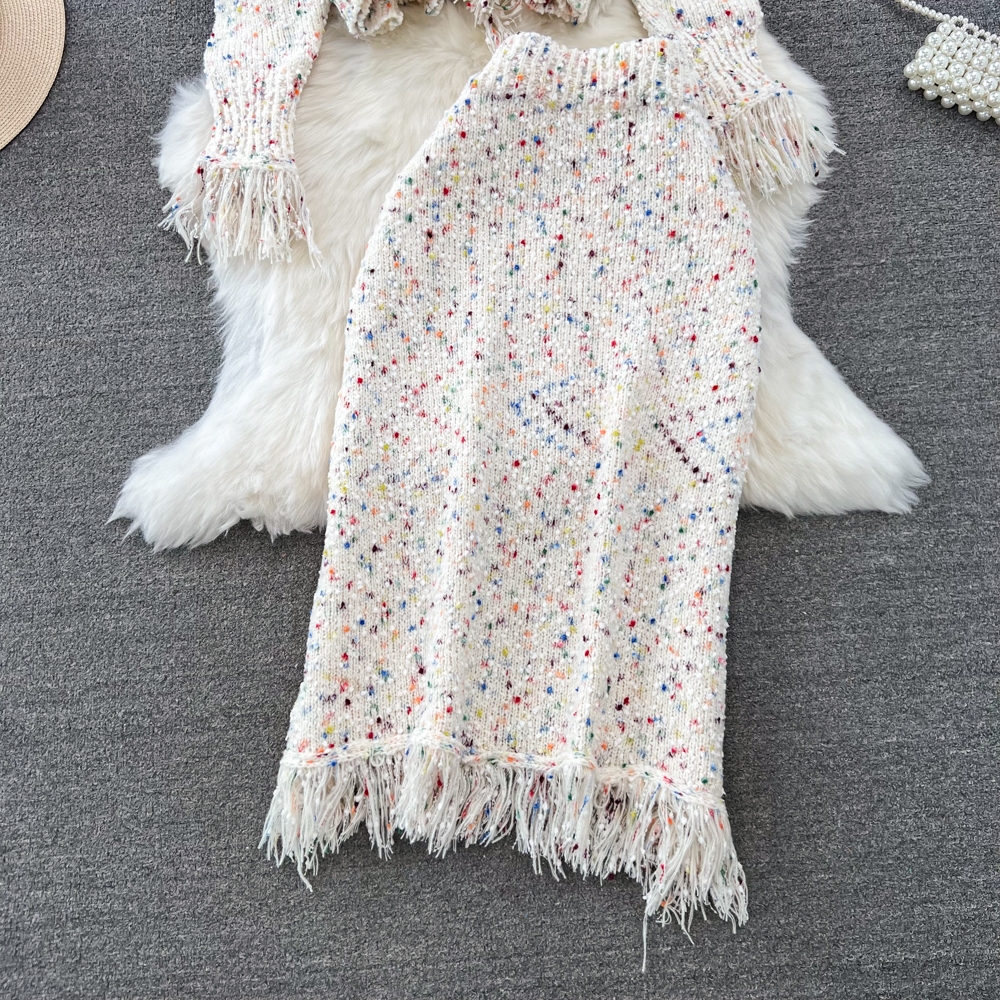 Set váy len nữ sang trọng mùa thu đông