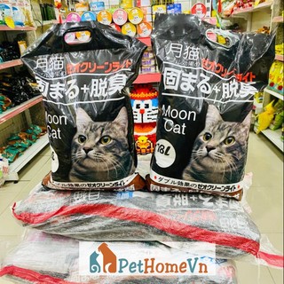 Cát vệ sinh cho mèo mooncat 18l cát nhật đen moon cat