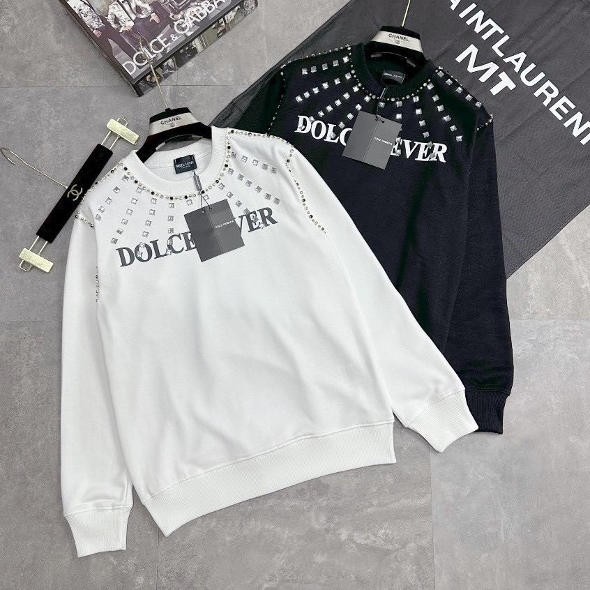 Áo Sweter Đính Đá Siêu Cấp Chất Nỉ Dày Dặn💕Áo Dài Tay Dáng Rộng Dành Cho Nam Nữ