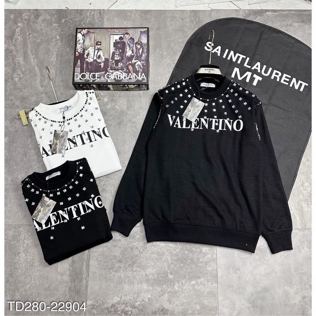 Áo Sweter Đính Đá Siêu Cấp Chất Nỉ Dày Dặn💕Áo Dài Tay Dáng Rộng Dành Cho Nam Nữ