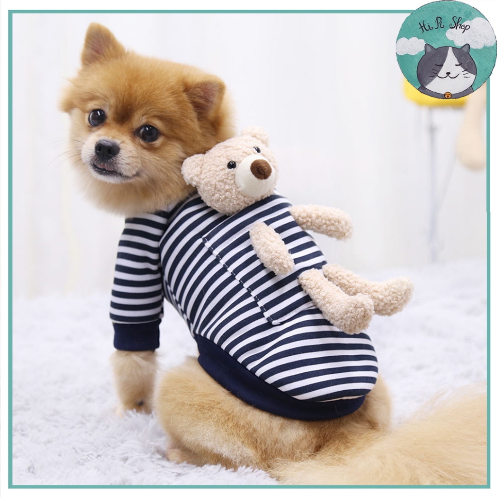 Áo Mùa Đông Gấu Bông Cho Chó Mèo Áo Thiết Kế Xinh Xắn Cho Thú Cưng
