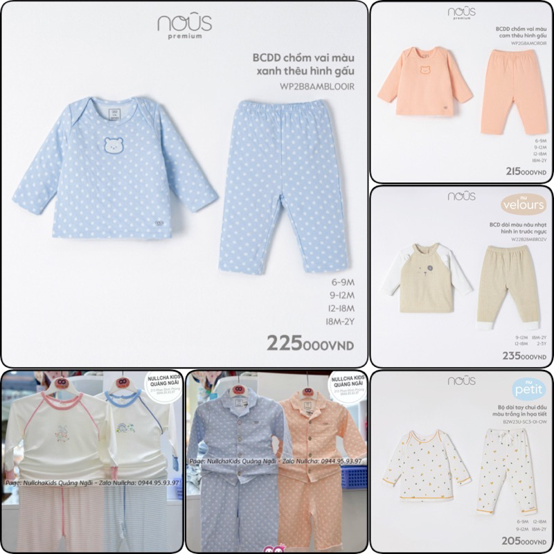 Bộ Dài tay mùa thu cho bé- BST Nous mới 2023