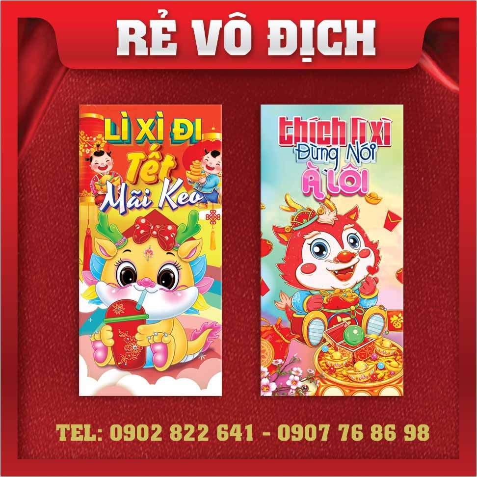 50 bao lì xì hottrend 2024 chọn mẫu