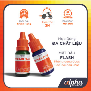 Mực dấu flash in trên giấy, mực in văn phòng chai 10ml