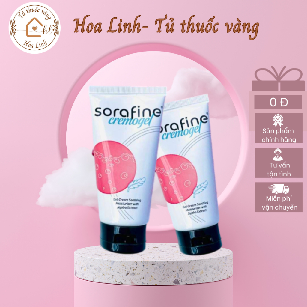 Gel trị liệu hút dầu, se khít lỗ chân lông dành cho da dầu Sorafine cremogel
