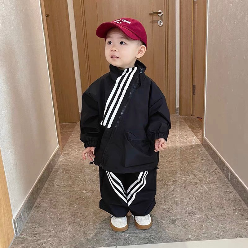 Bộ gió túi hộp pha kẻ thu đông cho bé trai size 11-30kg (T175)