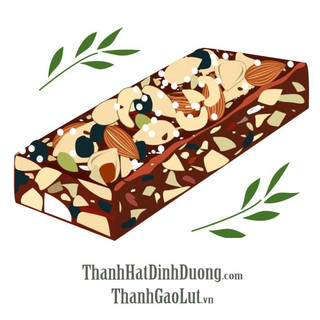 Thanh gạo lứt hạt dinh dưỡng (gạo lứt, hạt điều, bí, mè, rong biển) ngon, giòn, ít ngọt, ăn kiêng (Handmade, Thủ Công)
