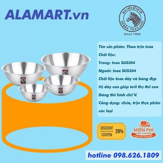 Thao thố trộn inox SUS304 nhiều size Zebra -Thái Lan
