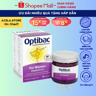 Men Vi Sinh Optibac Probiotics For Women Hộp 30V Dành Cho Phụ Nữ, ngăn viêm phụ khoa, nhiễm trùng đường tiết niệu