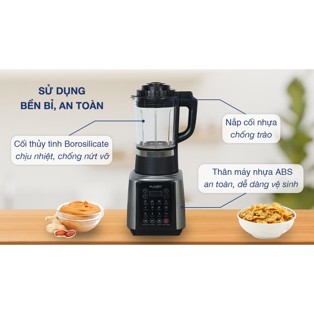 Máy làm sữa hạt đa năng Magic Korea A-96 Sliver - Hàng Chính Hàng