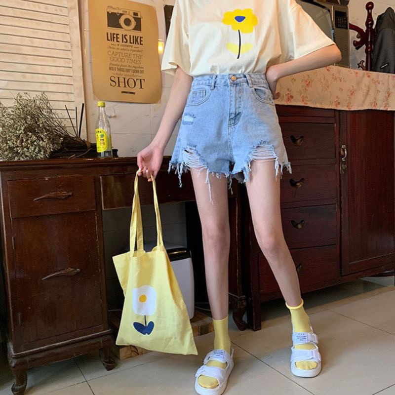Quần short jean rách sexy, Quần short jeans nữ tua rua lai  ulzzang phong cách hàn quốc trẻ trung năng động💕💕💕U9888